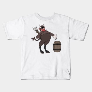 Krampus 1930s rubberhose style Kids T-Shirt